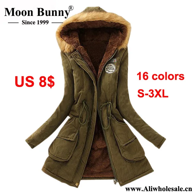 

2018 New Parkas Female Women Winter Coat Thickening Cotton Winter Jacket Womens Outwear Parkas for Women Winter, N/a