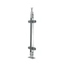 stainless steel balustrades design railing pillar, satin finished handrail post