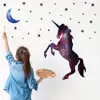 Creative moon star unicorn wall stickers Cartoon Unicorns Wall Stickers Magic Moon Star Cute Animal Wallpaper Bedroom Wall Decal