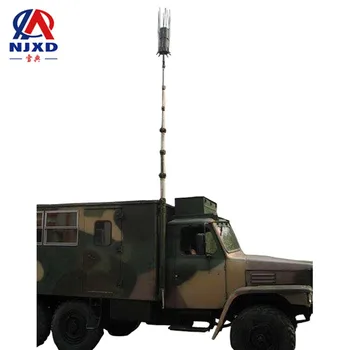  4m vehicle mounted military mobile pneumatic locking mast for antenna