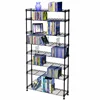 Sturdy Multiple Metal Books CD Storage Tower Rack for Home Office Shop