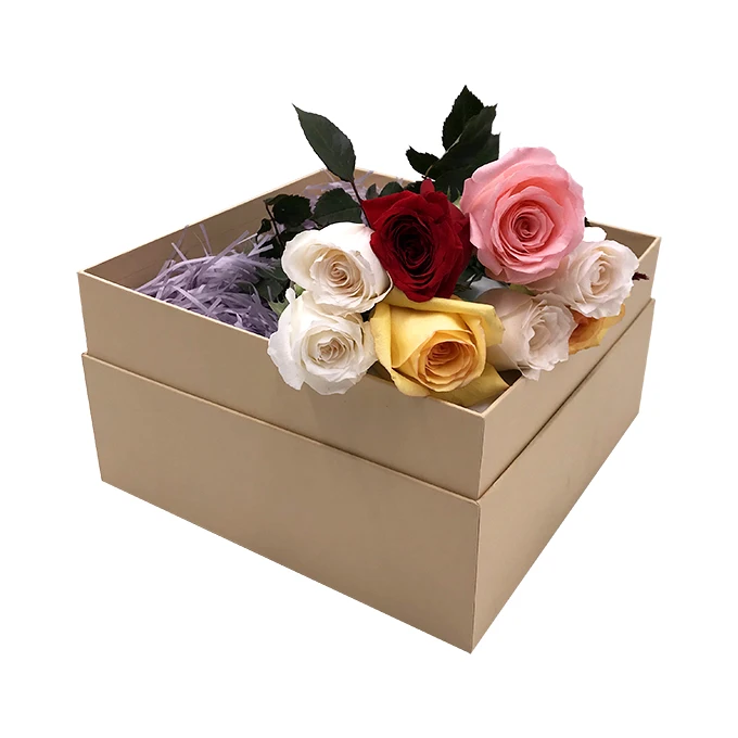 custom luxury rose candy paper flower box gift box with