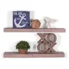 5.25" Deep Clean Edge Floating Shelves Clear Coat Finish 100% Countersunk Hidden Floating Shelf Brackets Beautiful Grain Pine