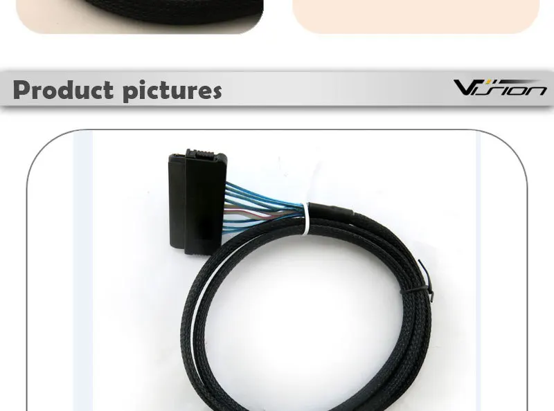 1 Meter Mini SAS SFF-8484 32 Pin to Mini SAS SFF-8087 36 Pin