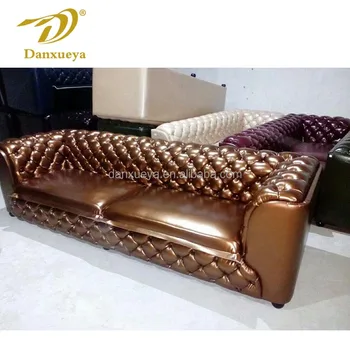 Royal Luxury Furniture Italian Design Sofa Factory Direct Tufted Leather