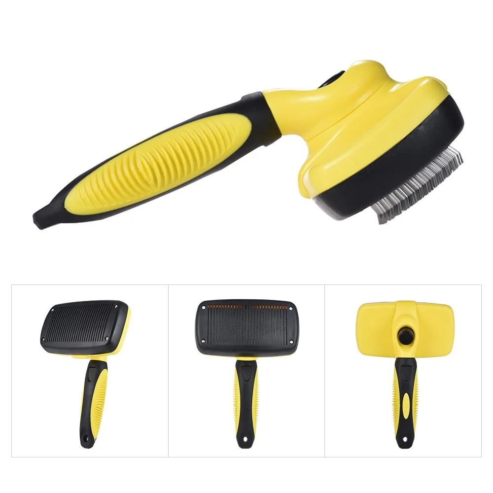 Amazon Top Pet Grooming Brush Self Cleaning Slicker Brushes Shedding