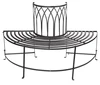 Half circle metal garden tree bench