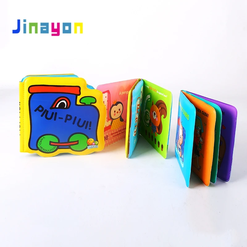 
Jinayon New Custom Children Bath Story Book for Kids Education Plastic Material Printing Book with Eva Waterproof 