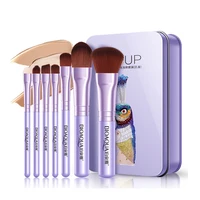 

BIOAQUA Pink Purple Makeup Brushes Set With case Soft Fiber Foundation Eyeshadow Powder BB Cream Base Brush Cosmetic Tool