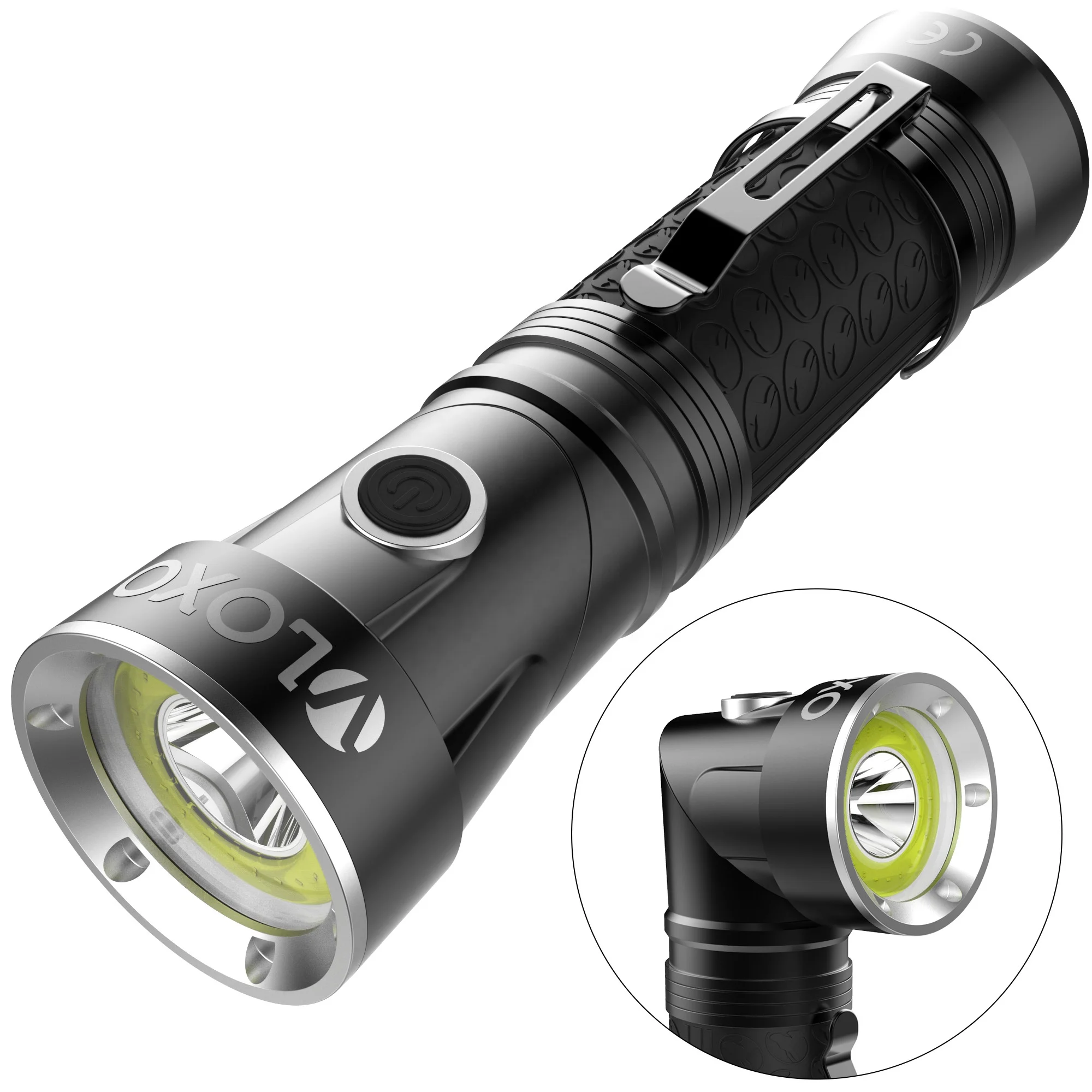 90 Degree Foldable T6 COB LED Torch Light Flashlight

