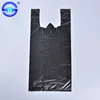 Factory price custom logo 100% biodegradable black shopping plastic bag