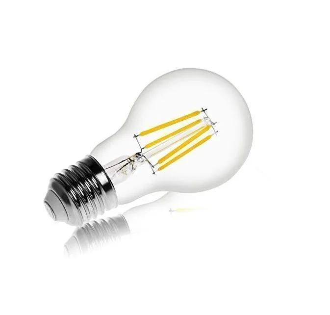 Popular sale led lights 2W 4W 6W 8W a60 led filament bulb e27 warm white for decoration