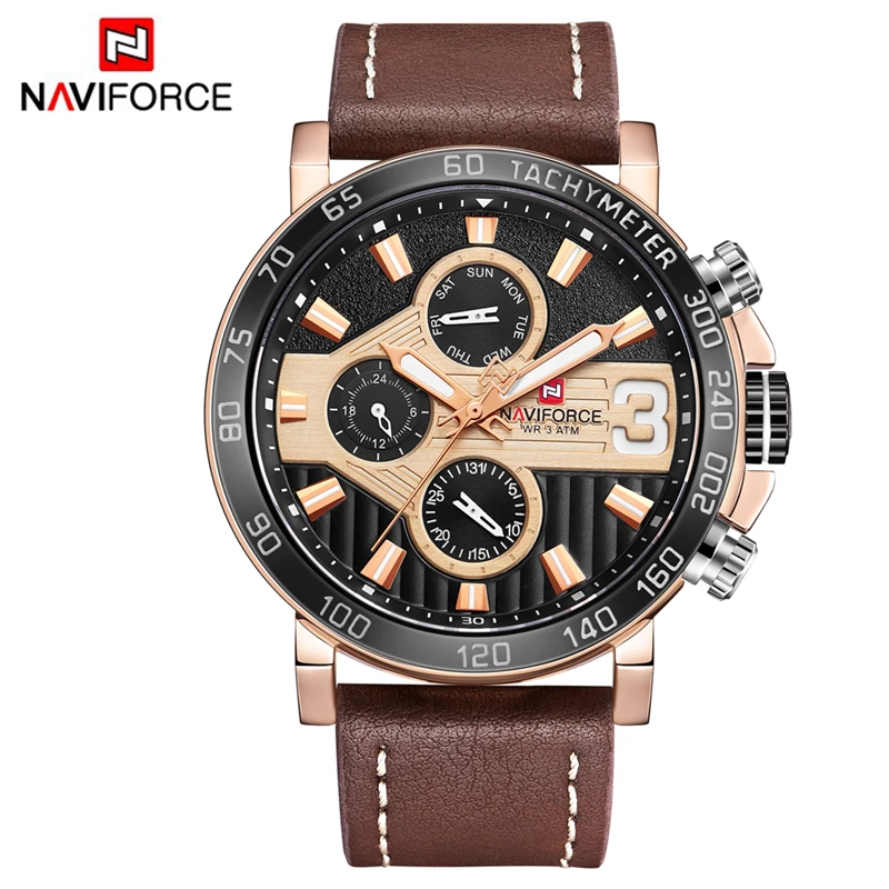 

NAVIFORCE 9137 Mens Sport Wristwatch Fashion Casual Quartz Waterproof 24 Hour Week Date Clock Relogio Masculino, 5 colors choice