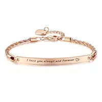 

Stainless Steel Engraved Inspirational Promise Adjustable Bracelet, Jewelry for Women, Girls