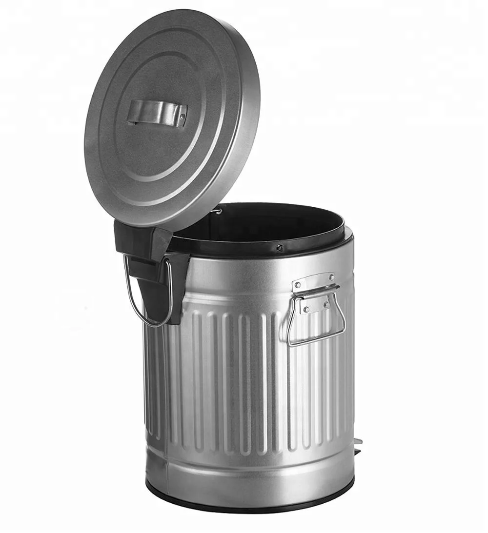 galvanized steel trash can