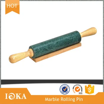 Decorative Marble Rolling Pin In Green With Holders Buy
