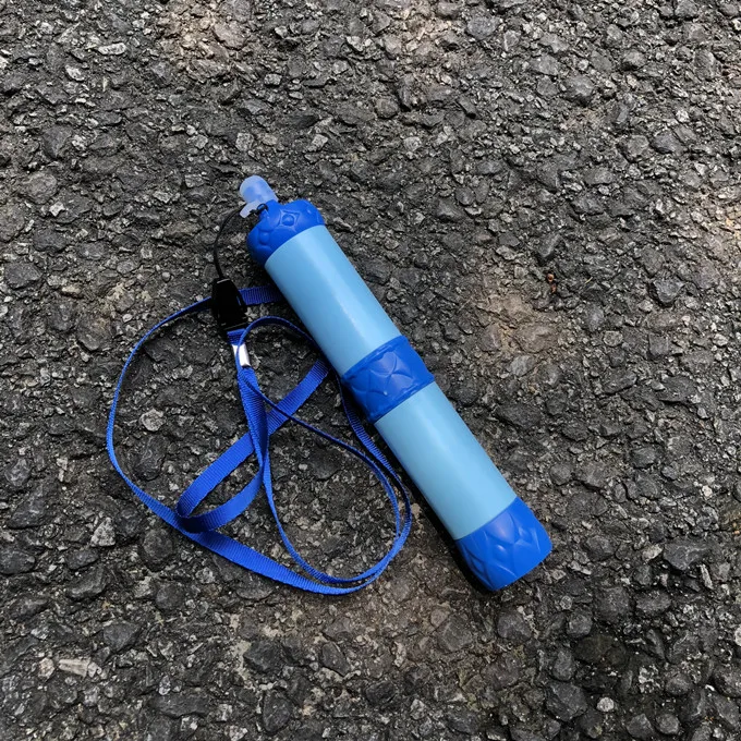 

Outdoor Survival Personal Portable Life Water Filter Straw Camping and hiking equipment, 1. dark blue + white 2. dark blue + light blue
