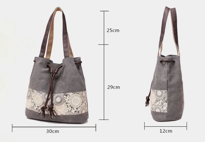 Latest college girls canvas shoulder bag womens handbag bags