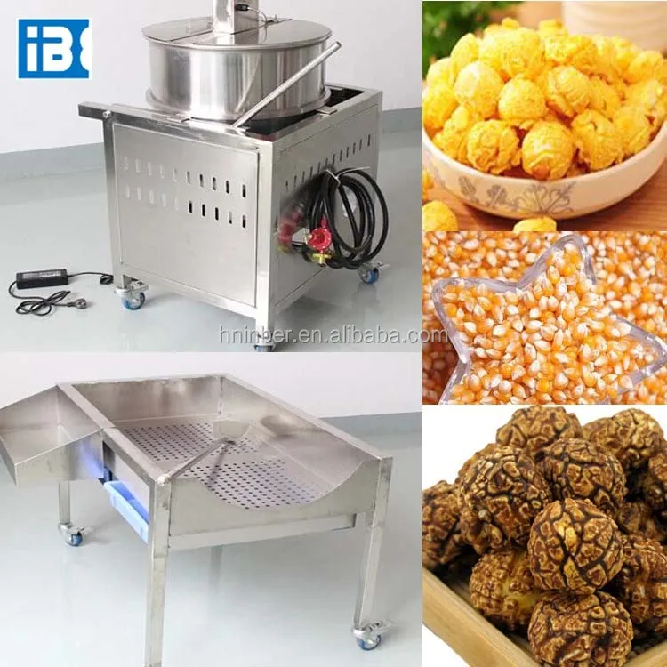 China Stainless Steel Commercial Caramel Kettle Corn Popcorn Machine