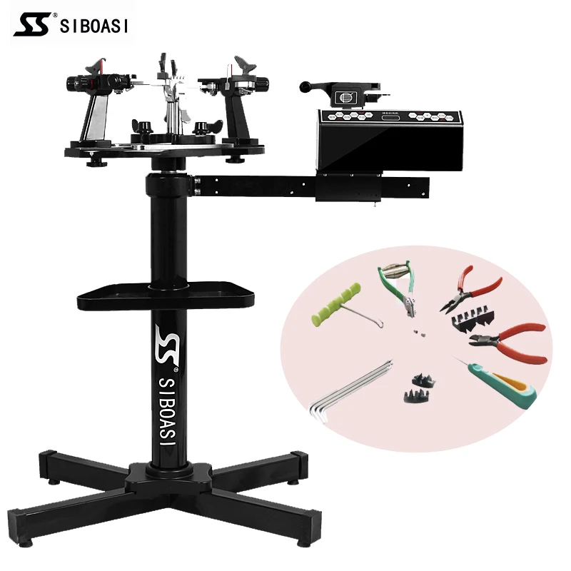 

SIBOASI NEW ARRIVAL tennis and badminton stringing machine for sale from factory S5188, Black