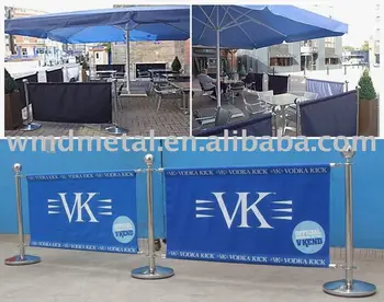 Bs 7 Q Cafe Barrier Banner Frame Post Street Barrier Windbreaker