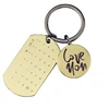 Personalized stainless steel lettering key chain DIY carving schedule calendar key chain