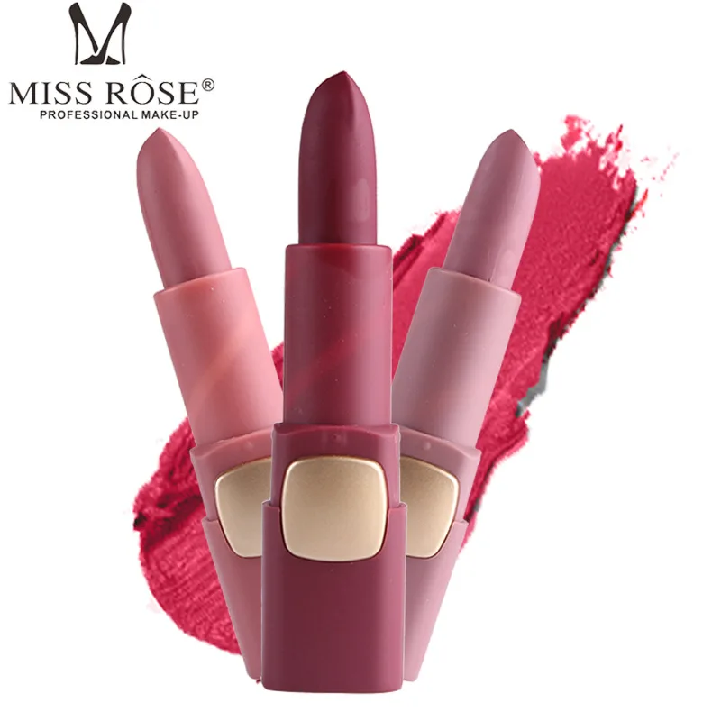 

DHLFree shipping MISS ROSE 18 colors Matte Lipstick Lips Moisturizer Lipstick Matte Lip Gloss