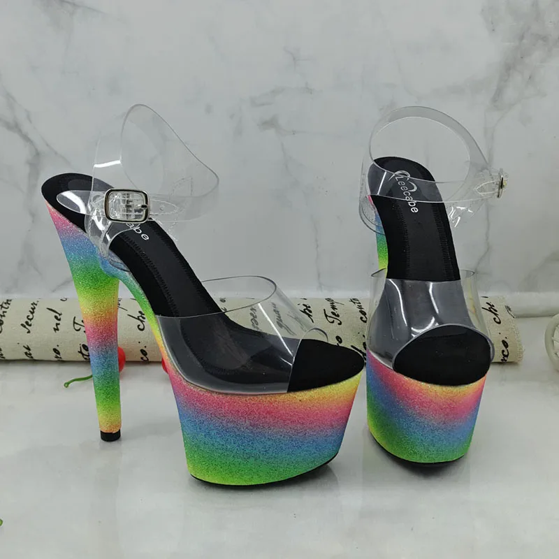 

Leecabe 6 Inch Sexy Color Sandals The Necessary Party High Heel Stripper Shoes 15cm Fashion Neon Exotic Dancer Shoes