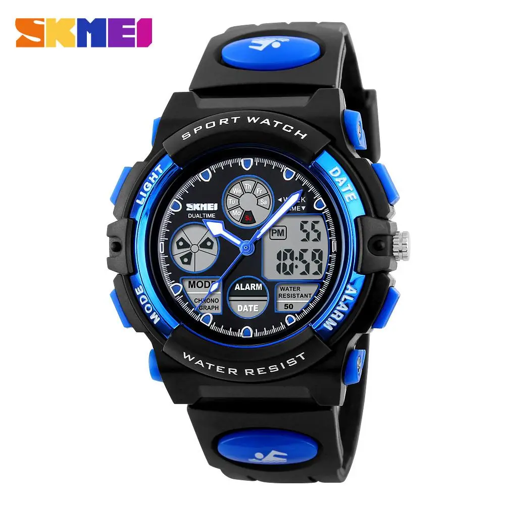 

SKMEI 1163 Children's Sport Watches Digital Quartz Silicone Band Cool Light Display Waterproof Watch, As picture