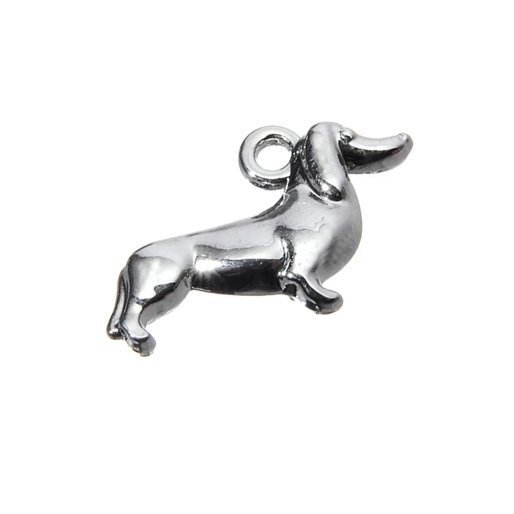 

metal zinc alloy DIY Custom drop shipping animal Sausage dog charm jewelry accessory for bracelet necklace making