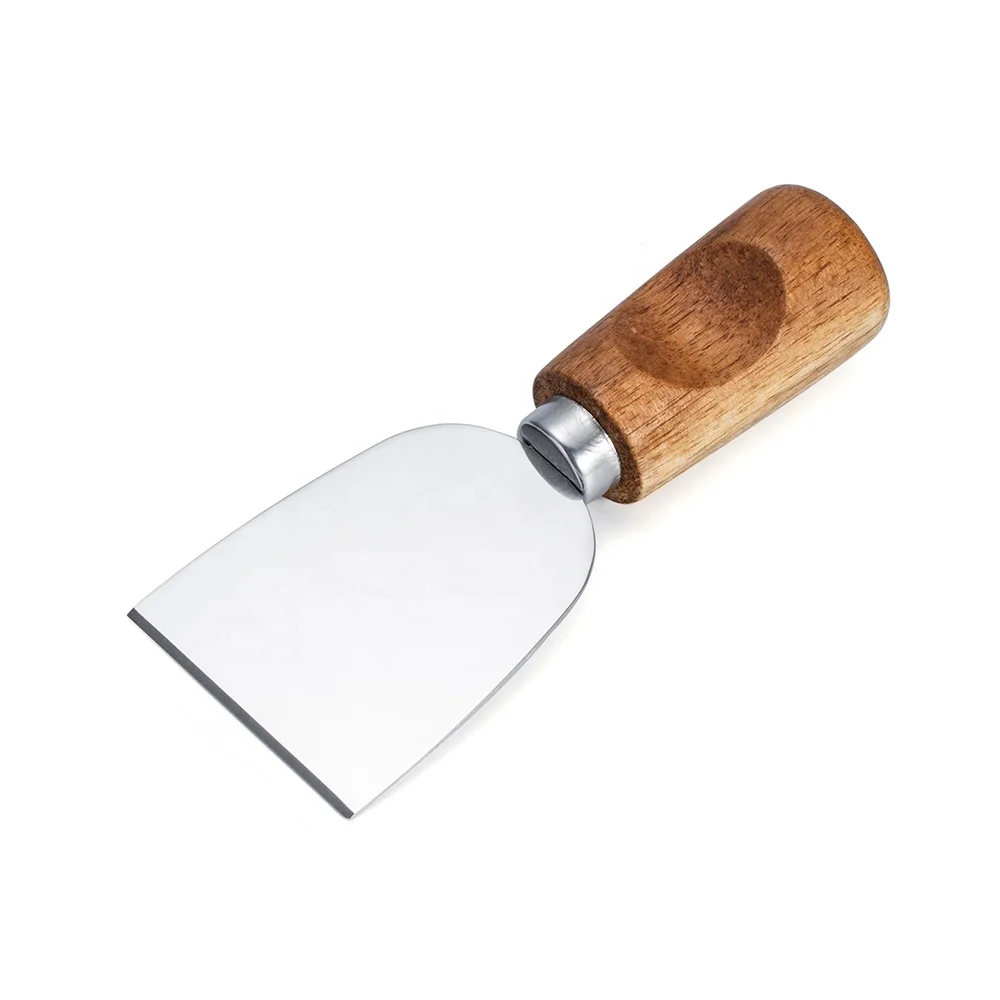 
2020 whole sale custom cheese knife promotion Stainless Steel Cheese Knife set with wood Handle 