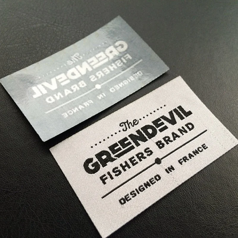 

Heat Seal Cut Woven Label Clothes Iron On Clothing, Custom color