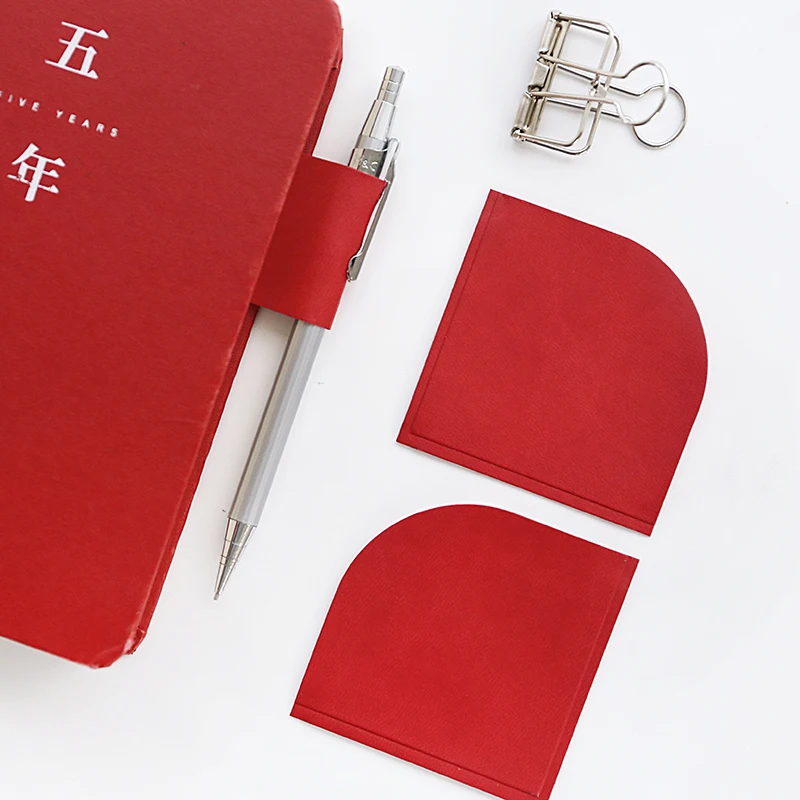 Selfadhesive Various Color Pu Leather Pencil Holder Clip,Pen Loop For