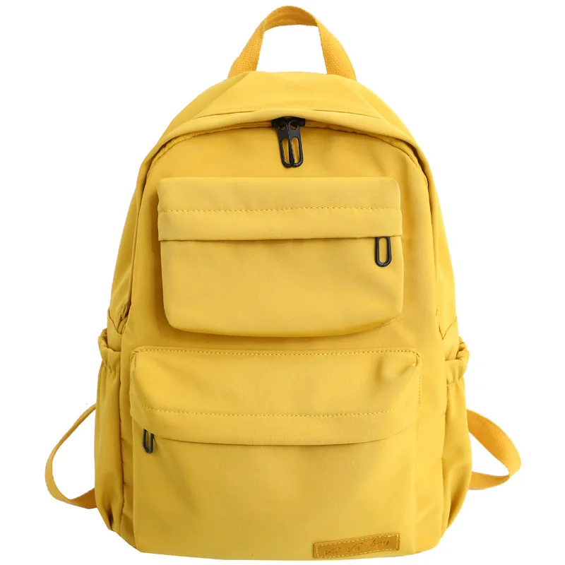 

New Waterproof Nylon Backpack Women Multi Pocket Travel Backpacks Female School Bag for Teenage Girls Book Mochilas, Black,green,orange,yellow