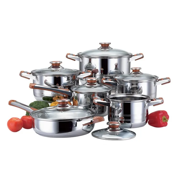 Hanfa 12pcs Magnetic Stainless Steel Cookware Nonstick Pot Pan Set Hanfa 12pcs Magnetic Stainless Steel