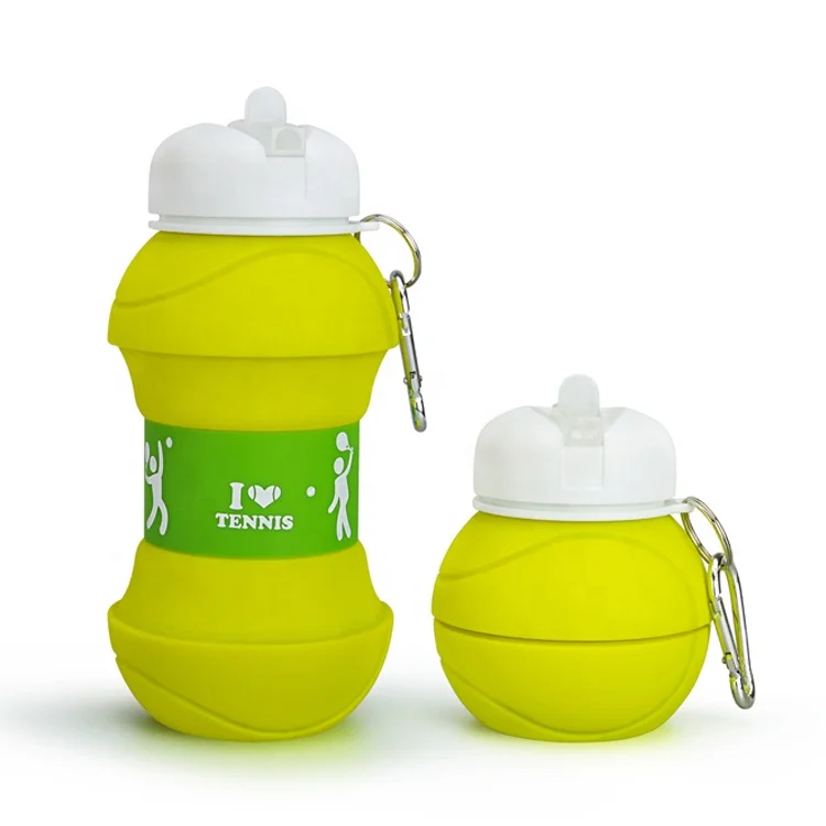 

New Arrival Bpa Free Silicone Foldable Sports Water Bottle With Custom Logo