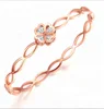 Factory Directly Fashion Hollow Rose Gold Plated Creative Diamond Lady Bracelet Jewelry