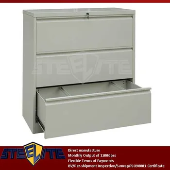 Freestanding Larder Wide Metal 3 Drawer Pedestal Kitchen Cupboard