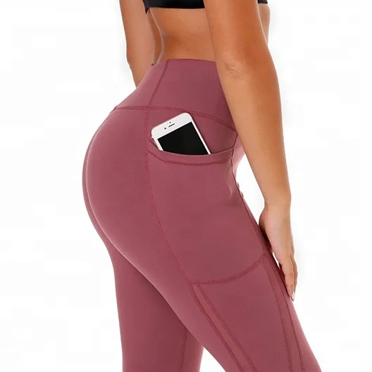 

Compression Fitness Wear Mesh Women Yoga Pants Leggings with Pockets, Multiple color available