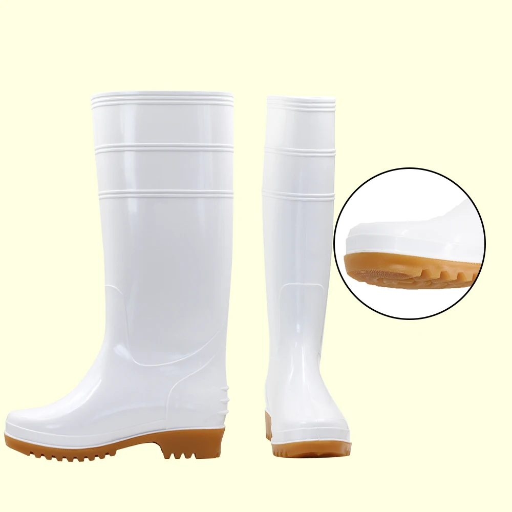

Hot sales best serve white pvc work boots gum boots for food industry