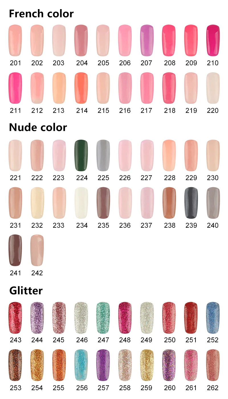 Nail Dip Powder Color Chart