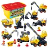 Hot sale 8 in 1 large bricks excavator car model stem intelligent DIY toy enlightens ABS plastic building blocks boys girls gift