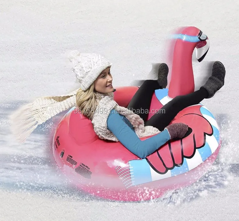 Towable Inflatable Adult Baby Snow Sled Tube With Cover / Pvc Heavy