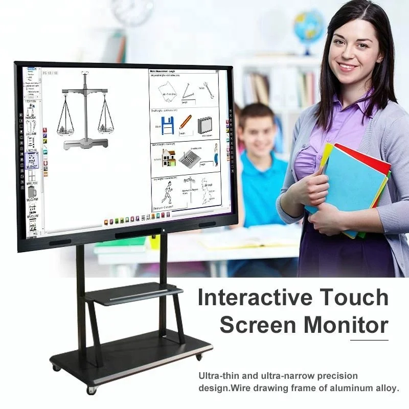 
55 65 75 86 Inch multi touch android window system digital smart board school interactive whiteboard 4k display panel for game 