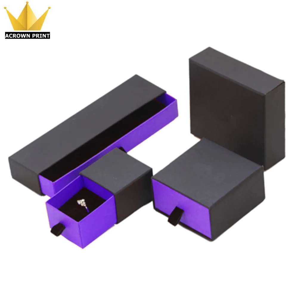 high-end custom logo necklace gift boxes recycled paper cardboard material packaging jewelry