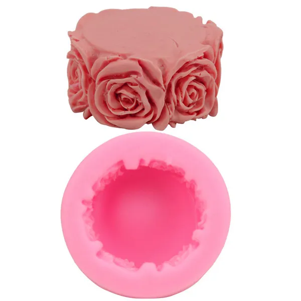 

Rose cylindrical Shape Cake Decorating Tools Baking Fondant lace mold 3D Silicone Soap Molds, Stock or customized