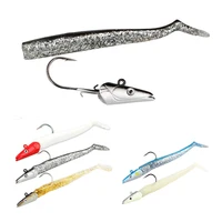 

Burle Fishing 11cm 19g Jig Head Soft Lure Pre-rigged Luminous Sinking Fishing Lure Silicone Soft Bait Already Mounted