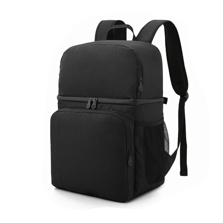 

Top Quality Tourist Dual Insulated Cooler Backpack Lightweight Lunch Backpack With Bottom Compartment, Black or customized