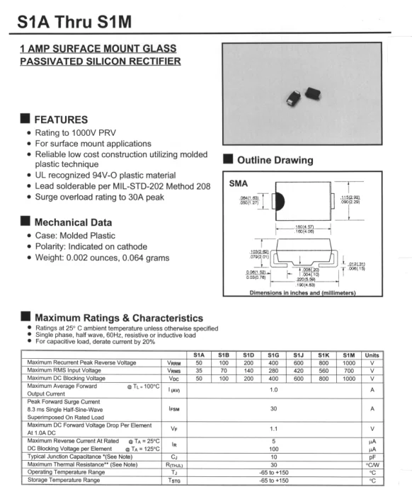 Диод s1m характеристики. СМД диод s1m даташит. Диод s1m даташит. S1 SMD Datasheet. S1m диод характеристики.