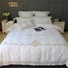 Wholesale beautiful embroidery 100%cotton luxury hotel bed sheet set